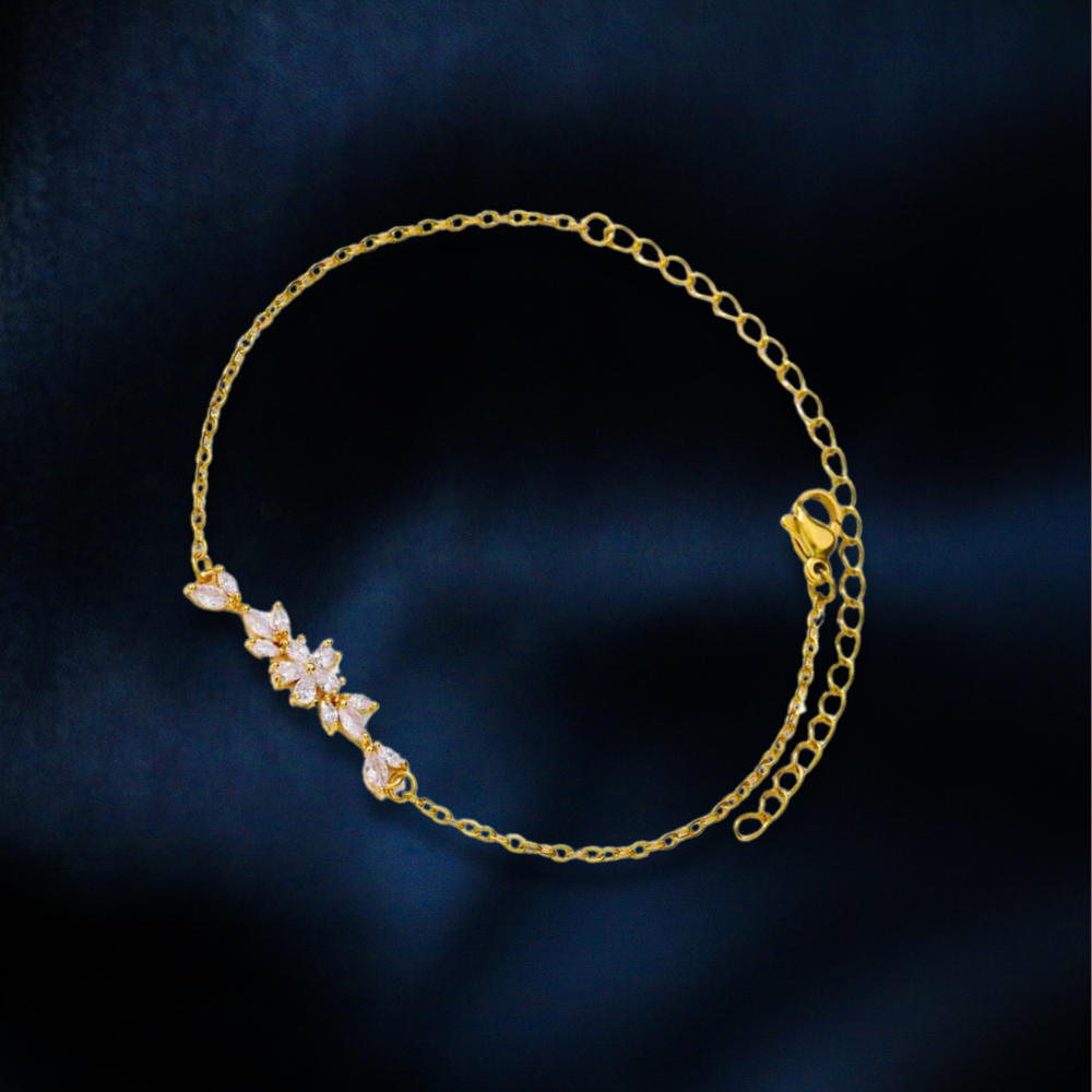 Zircon Flowers Bracelet