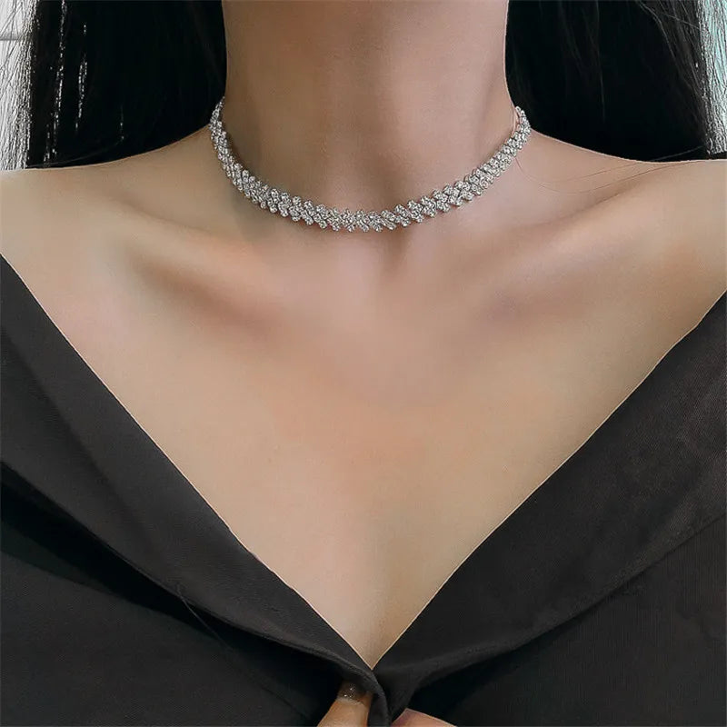 Rhinestone Choker Necklace